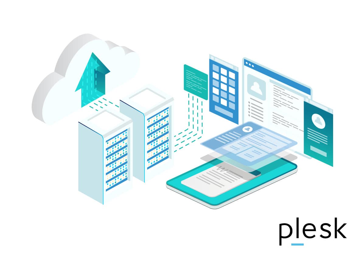 Vector image of Windows web hosting.